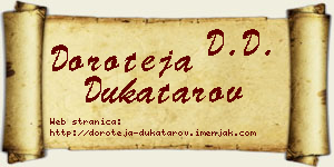 Doroteja Dukatarov vizit kartica